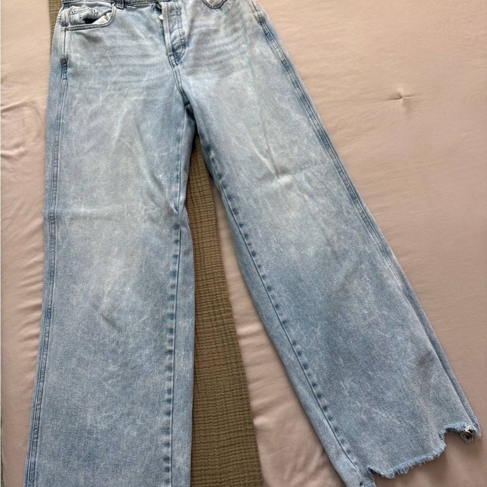 PacSun Light Blue Wide-Leg Jeans